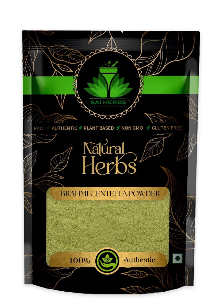 SAI HERBS Brahmi Centella Powder - Centella Asiatica Powder - Pure & Natural