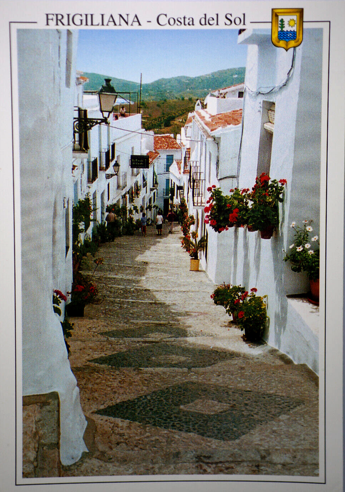 Postcard Spain Frigiliana Andalusia Typical Street Moorish Quarter Costa del Sol