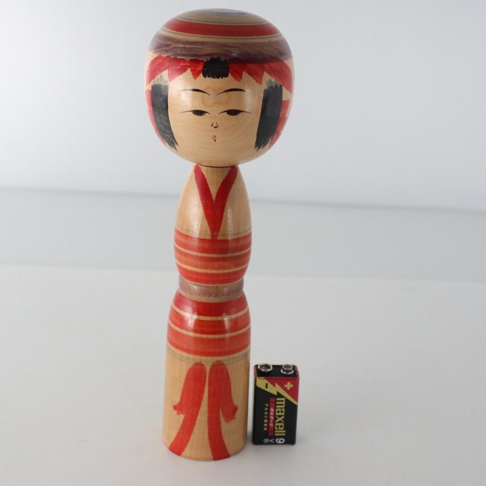 Fukuo Niiyama Yajiro Traditional Kokeshi Doll 23.8cm Used Vintage