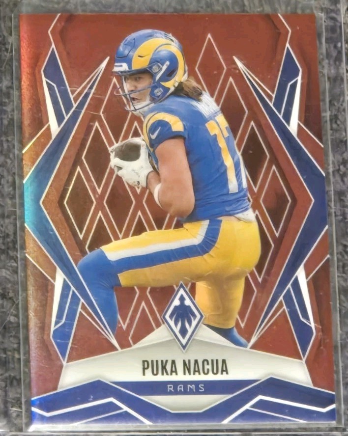 2025 Panini Phoenix - Puka Nacua #119 Red Seismic /99