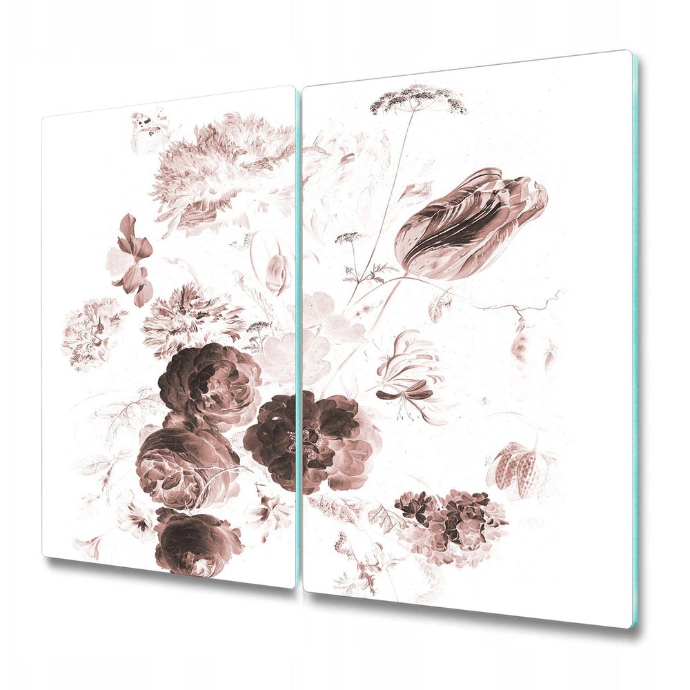 Glass Surface Protector Worktop saver Royal Peonies Art native Bright 2x30x52