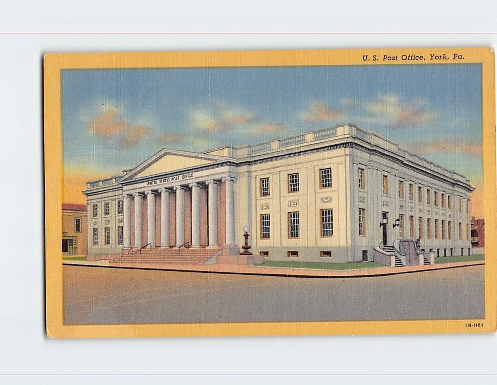 Postcard US Post Office York Pennsylvania