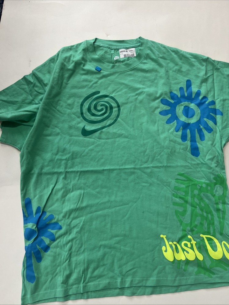 Nike Sportswear Max 90 Gel Vibe Men's Green T-Shirt XXL FJ1578 $55 Loose Fit NEW