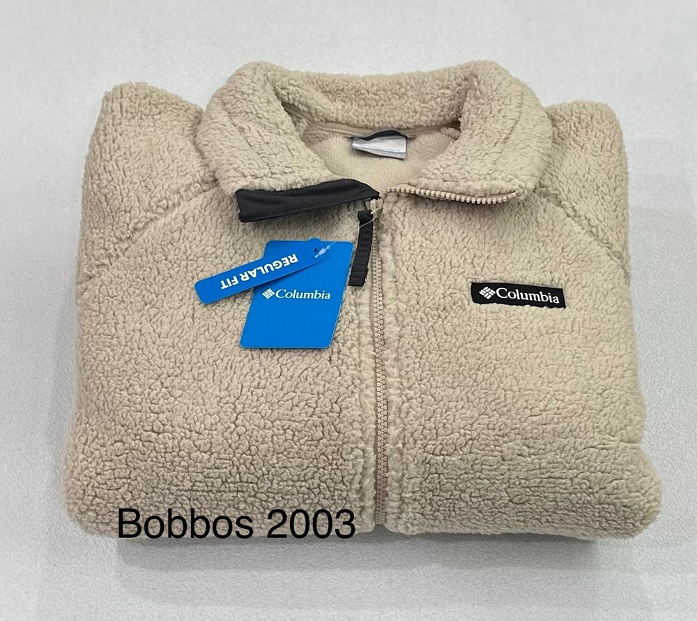 Columbia Men's Rugged Ridge Full Zip Sherpa Fleece Jacket, Ancient Fossil, S