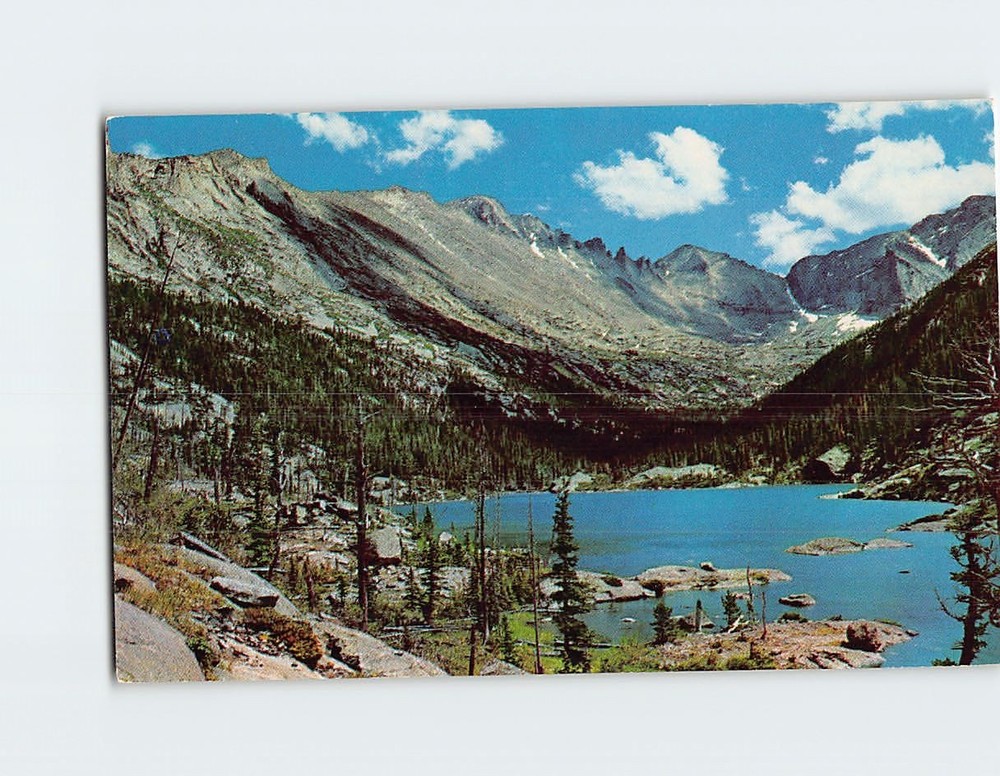 Postcard Mills Lake, Long's Peak & Glacier Gorge Colorado USA