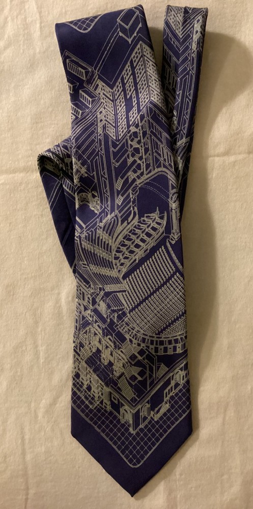 JOSH BACH Architecture  Pure Silk Tie - Carnegie Hall