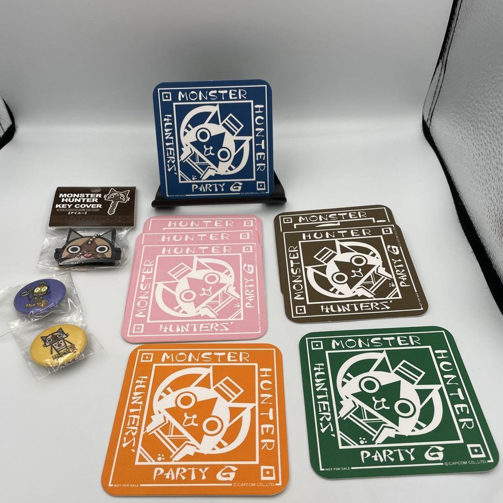 MONSTER HUNTER Coaster 2 badges Airookie cover set Anime character Animation