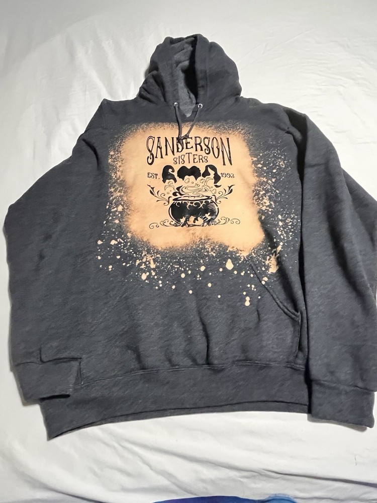 Sanderson Sisters Hocus Pocus Graphic Hoodie Large Halloween Witches Cauldron