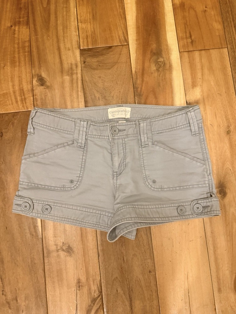 Women's/Juniors Aeropostale Green Low Rise Shorts Size 3/4, 100% Cotton
