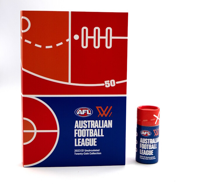 2023 RAM $1 AFL 20-Coin Roll (Tube) and Folder Set D11-440