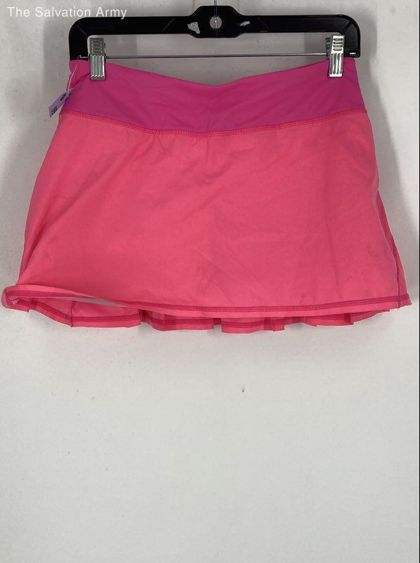 Lululemon Womens Pink Zip Pocket Elastic Waist Pull-On Athletic Skort Size 6
