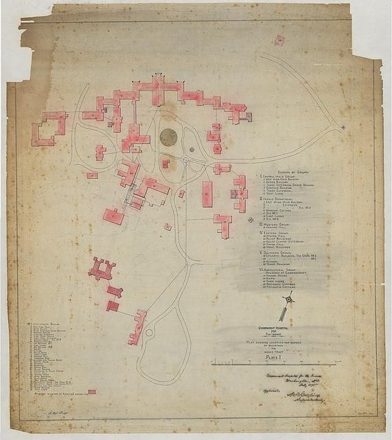 Washington DC Saint Elizabeths Hospital Site Plan 1895 Government Hospital