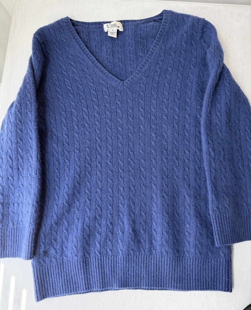 Lilly Pulitzer Navy Blue Women's Cashmere Sweater Size Small