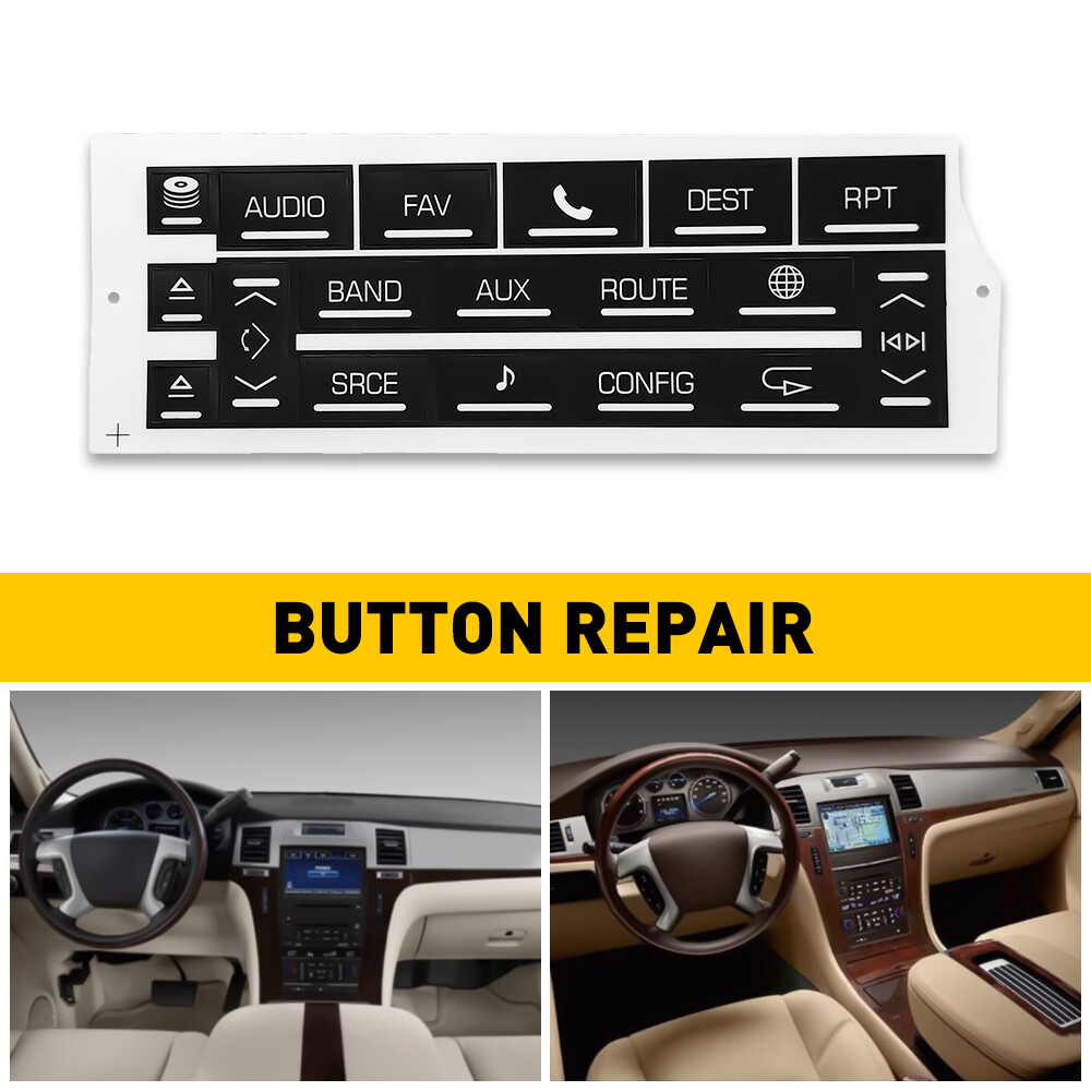 Radio Switch Button Repair Sticker Decal For Escalade Cadillac EXT ESV 2007-2014