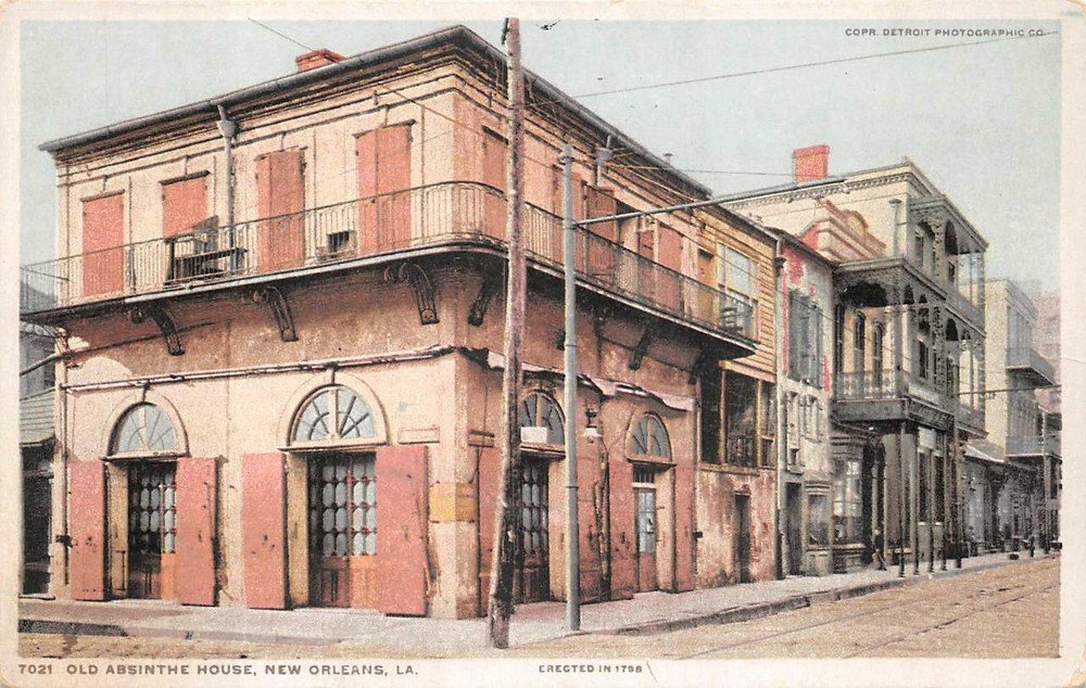 OLD ABSINTHE HOUSE NEW ORLEANS LOUISIANA POSTCARD (c. 1910)-image