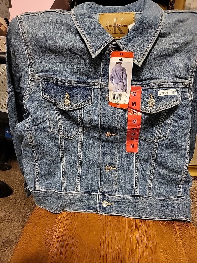 Calvin Klein  Women's Denim Jacket with Button Closure