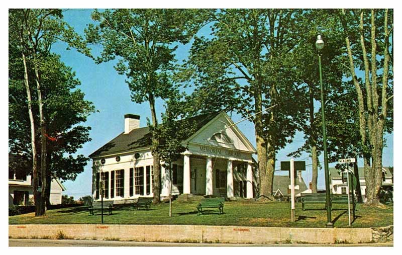 Postcard LIBRARY SCENE Boothbay Harbor Maine ME m/09 AR2989