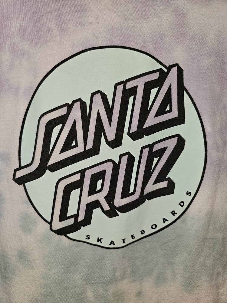 Santa Cruz Skateboards Retro Medium Mens Blue TieDyed Graphic Logo Tshirt