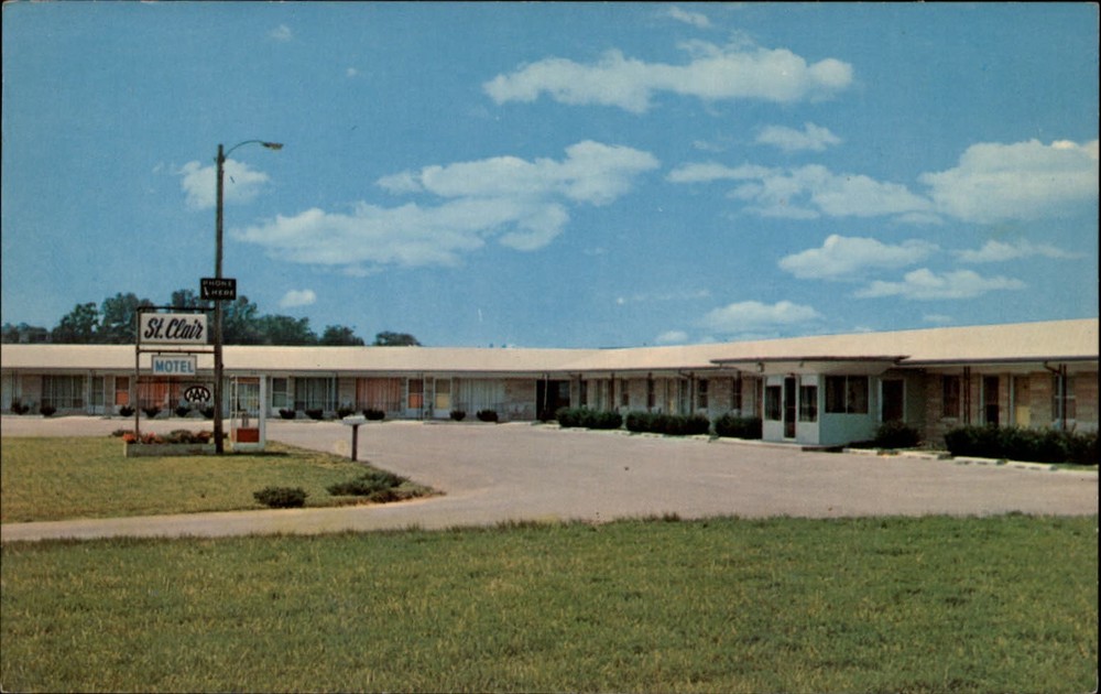 Falls of Rough Kentucky St Clair Motel telephone booth ~ unused postcard sku517