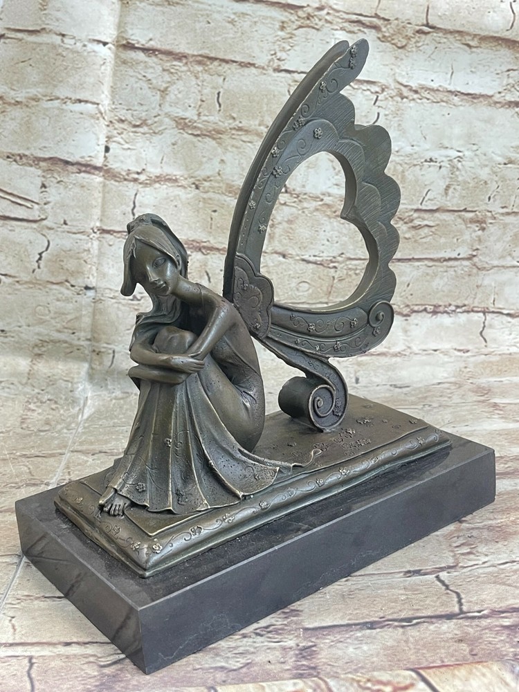Museum-Quality Bronze Sculpture of a Cute Young Fairy Figure