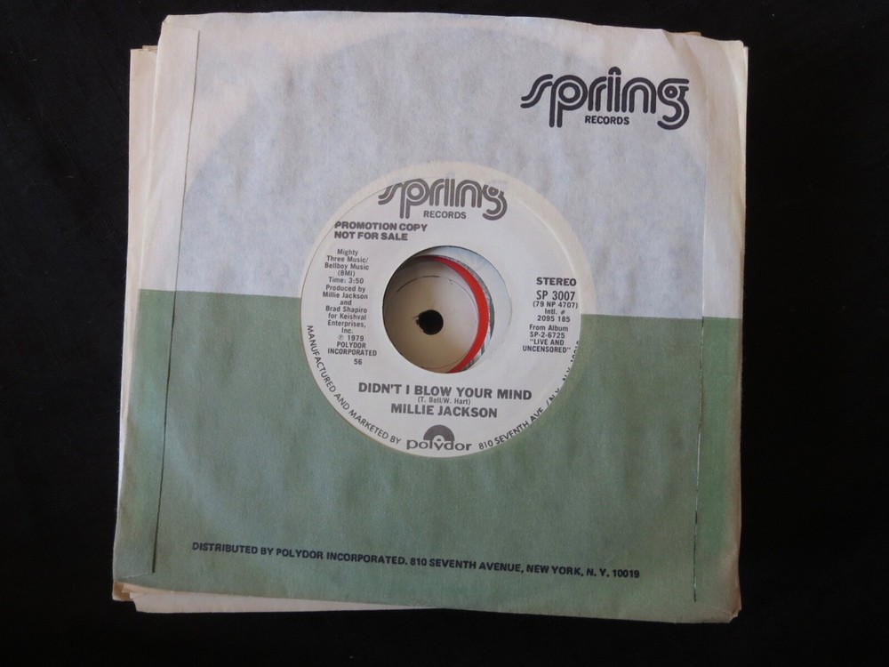 MILLIE JACKSON –Didn't I Blow Your Mind PROMO Unplayed Old Stock