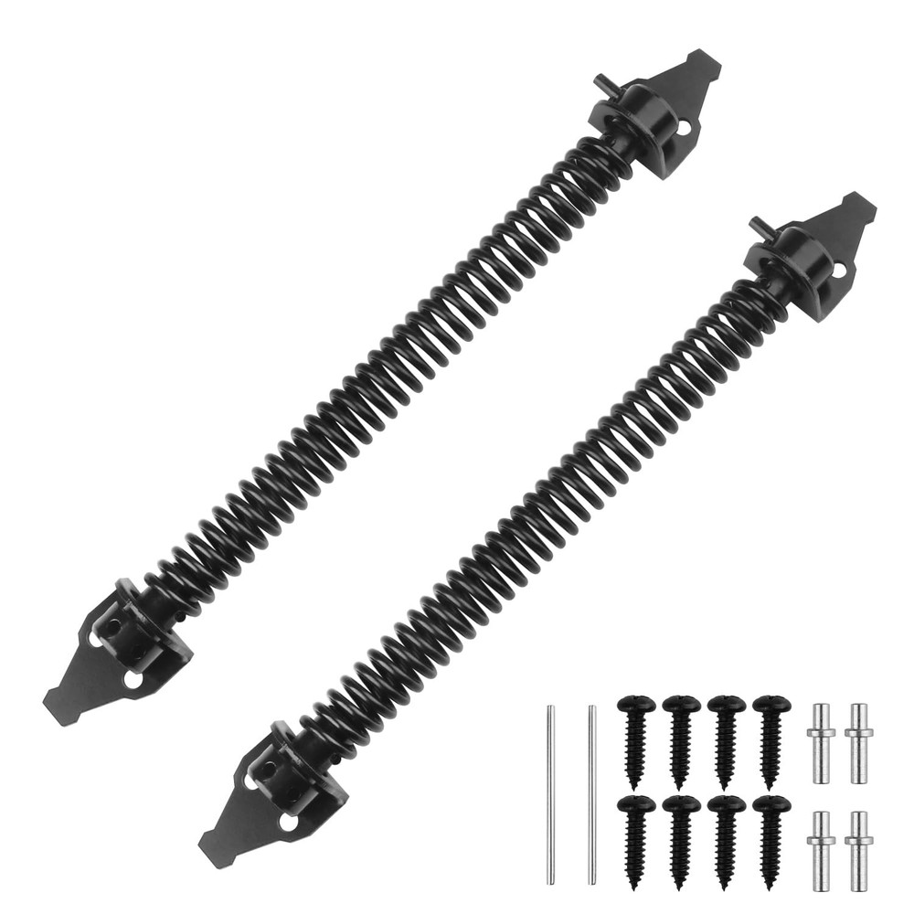 2 Pack 14 Inch Heavy Duty Self Closing Gate Spring Adjustable Automatic Hinge