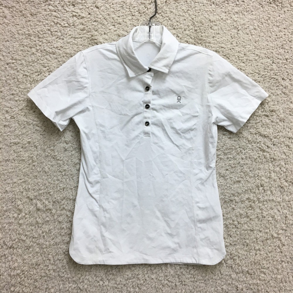 Little Donkey Andy Womens White XS Stretch Golf Polo Short Sleeve