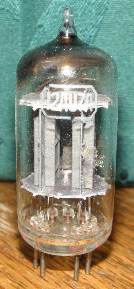 Vintage RCA 12AU7 ECC82 D Getter Gray Plates Vacuum Tube Strong & Balanced