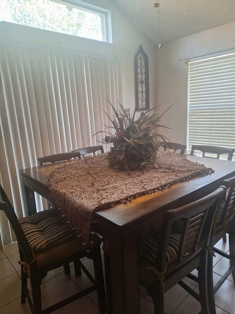 Dinette Table With 8 High Chairs