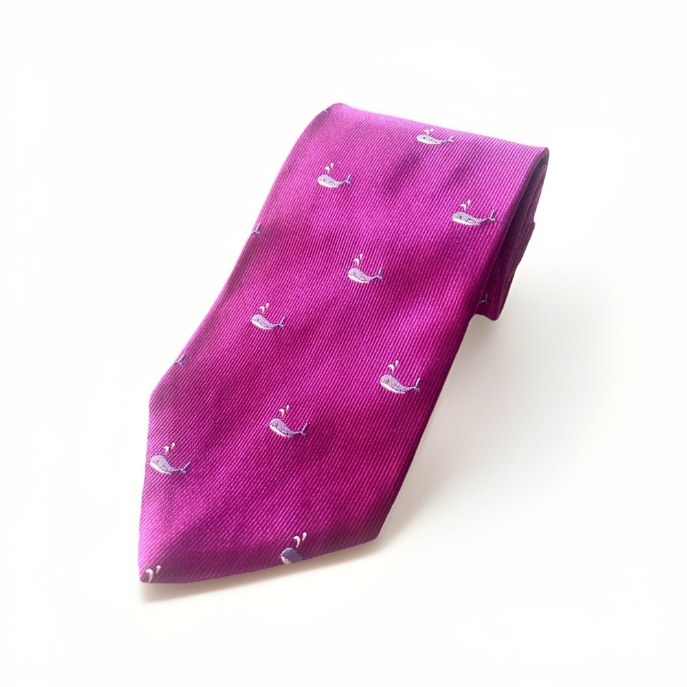 Brooks Brothers Embroidered Design Geometric Silk Neck Tie Made In USA 58 x 3.25