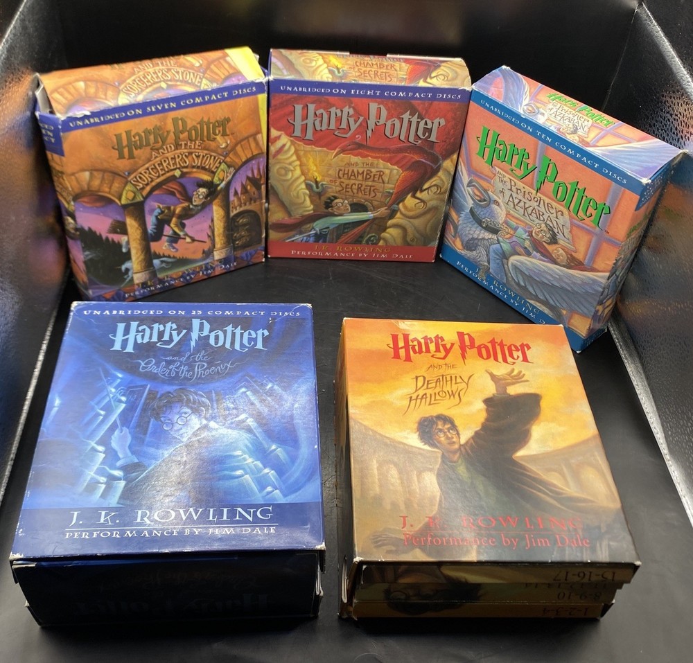 Lot of 5 Harry Potter CD Audiobooks Unabridged *READ DESCRIPTION*