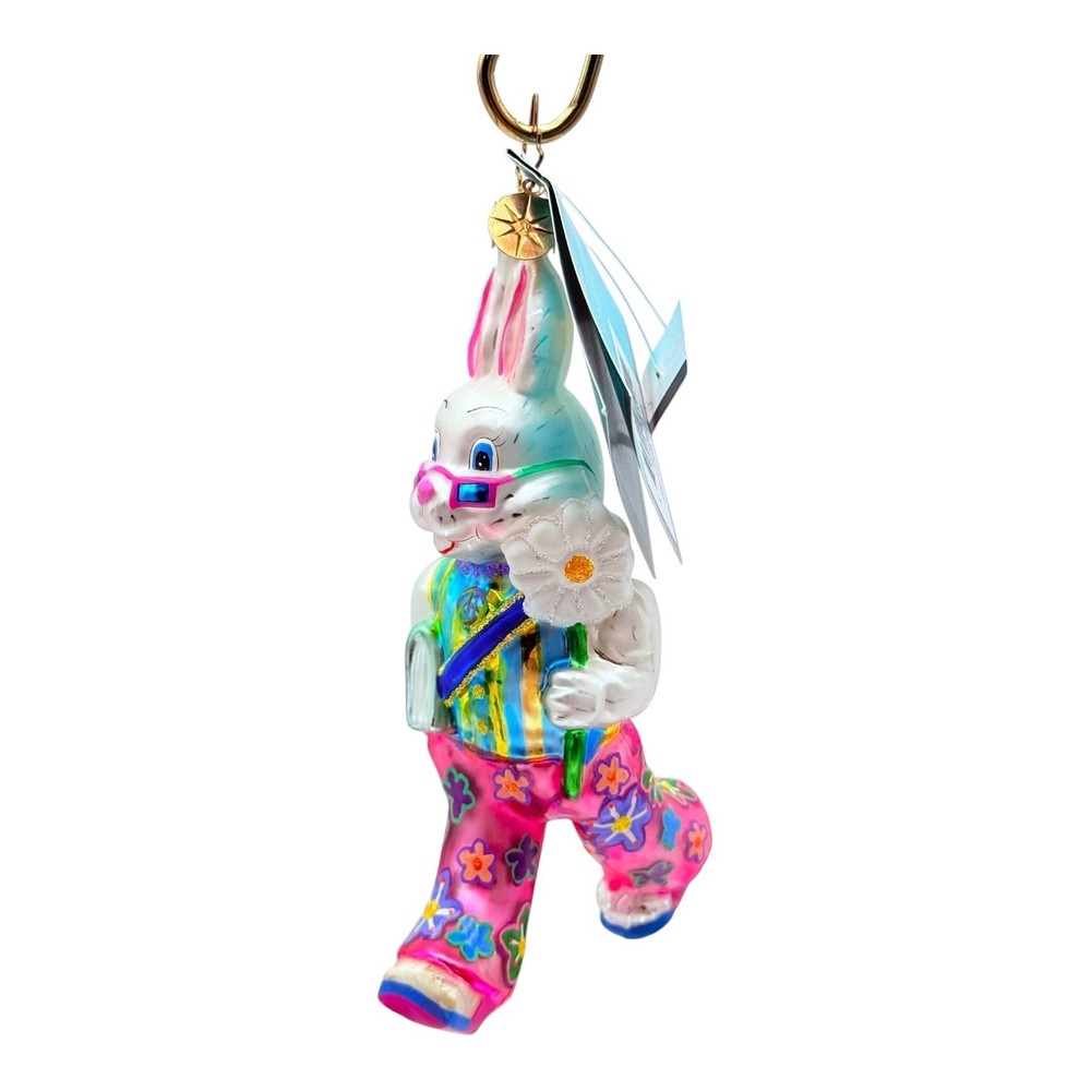 Christopher Radko Easter Glass Ornament Hop Along Fellow W/ Tag READ HTF 1012979