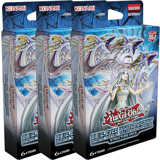 2024 Yugioh Structure Deck: Blue-Eyes White Destiny [3 Decks] Sealed Pre-Sale