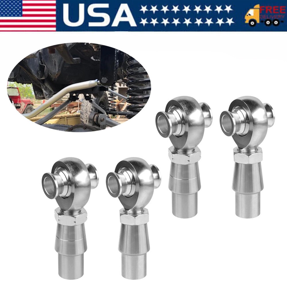 4pcs 3/4'' Heim Joints Rod Ends Rod End Heim Fitting Kit For Steering LH + RH