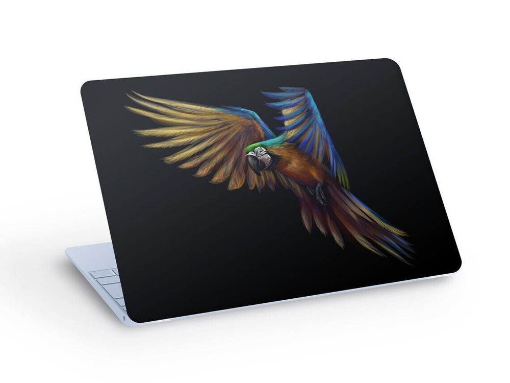 MACAW LAPTOP SKIN Decal Sticker, Parrot Macaw in Flight Skin - Custom Size