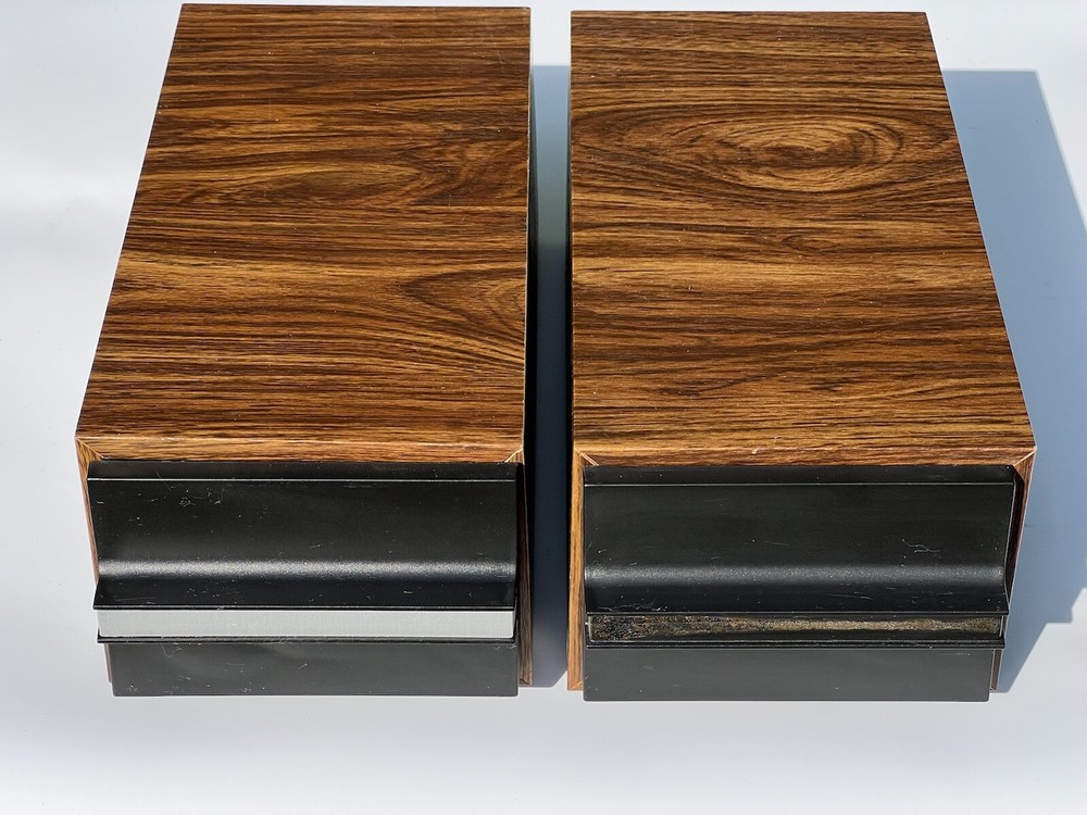 24 CAPACITY CASSETTE TAPE CASE HOME STORAGE UNITS VINTAGE WOODGRAIN 12 TAPES EA.