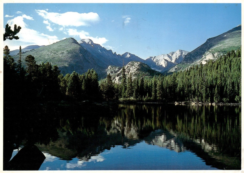 1985 Bear Lake Rocky Mountain National Park Colorado Chrome Landscape Postcard