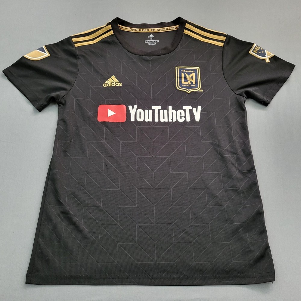Adidas Shirt Mens S Short Sleeve MLS YouTubeTV Football Club Los Angeles Black *