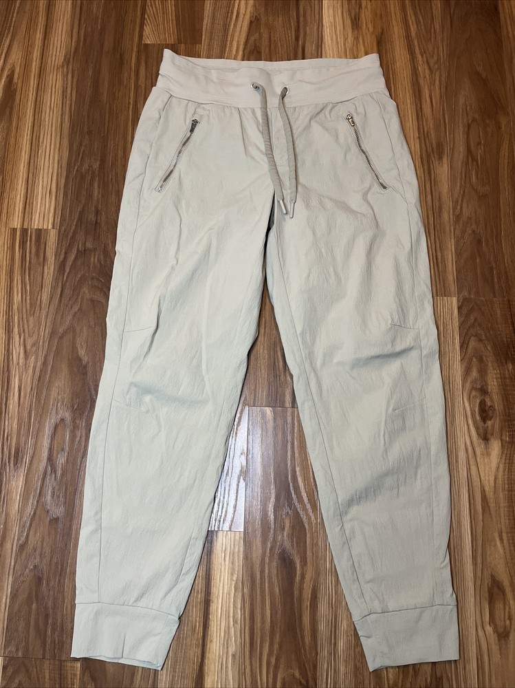 Athleta TREKKIE MID RISE LEGACY JOGGER Women's 4 Khaki North Stretch Drawstring