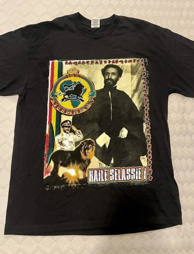 Vintage Haile Selassie Shirt  XL Babylon  Rastafari Rasta Jamaica Africa rap