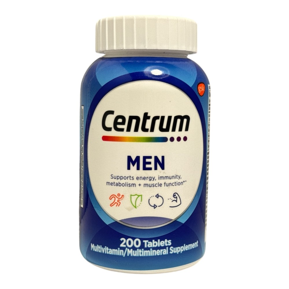 Centrum Men Supports Energy, Immunity, Metabolism + Muscle Function -200 Tablets