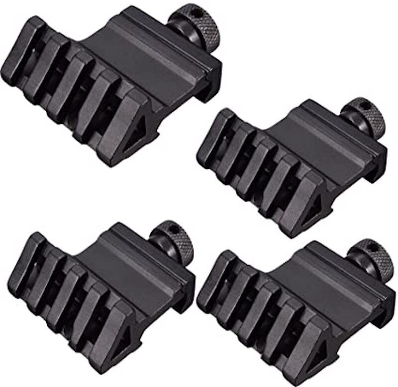 4pc 45° Offset Picatinny Weaver Rail Mount for Optic Sight