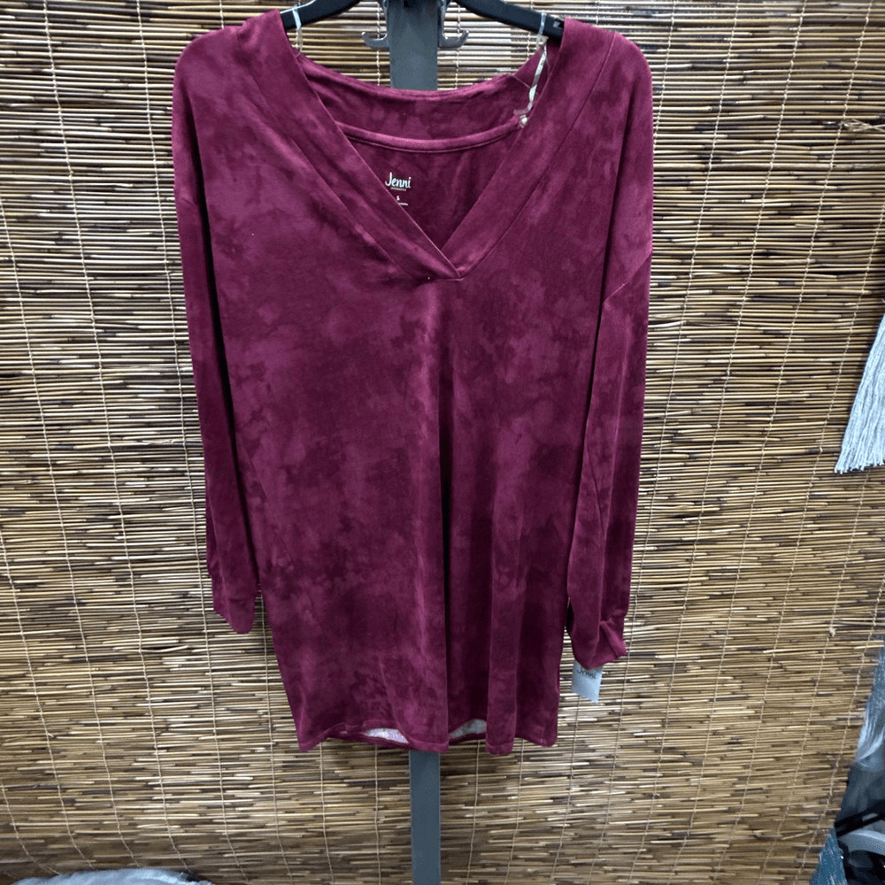 Jenni Women's Printed Long-Sleeve Sleep Shirt, Created for Macy's Size S