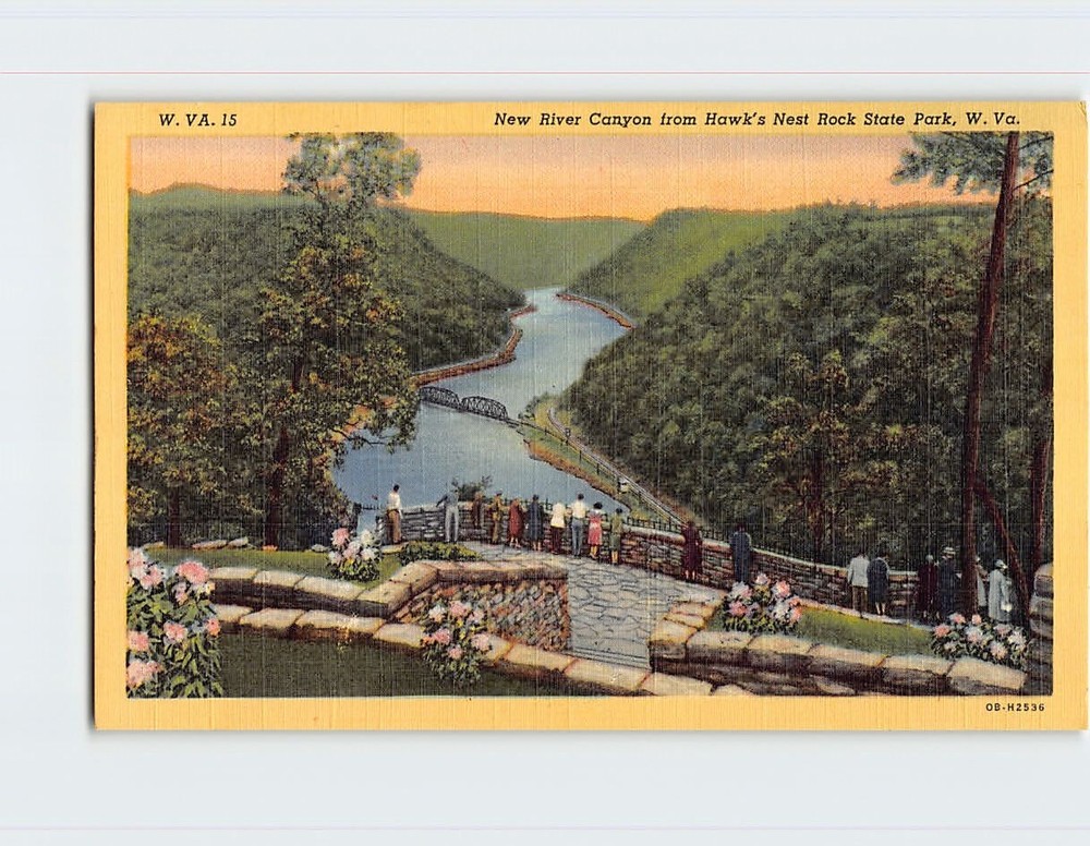 Postcard River Canyon Hawk's Nest Rock State Park West Virginia USA