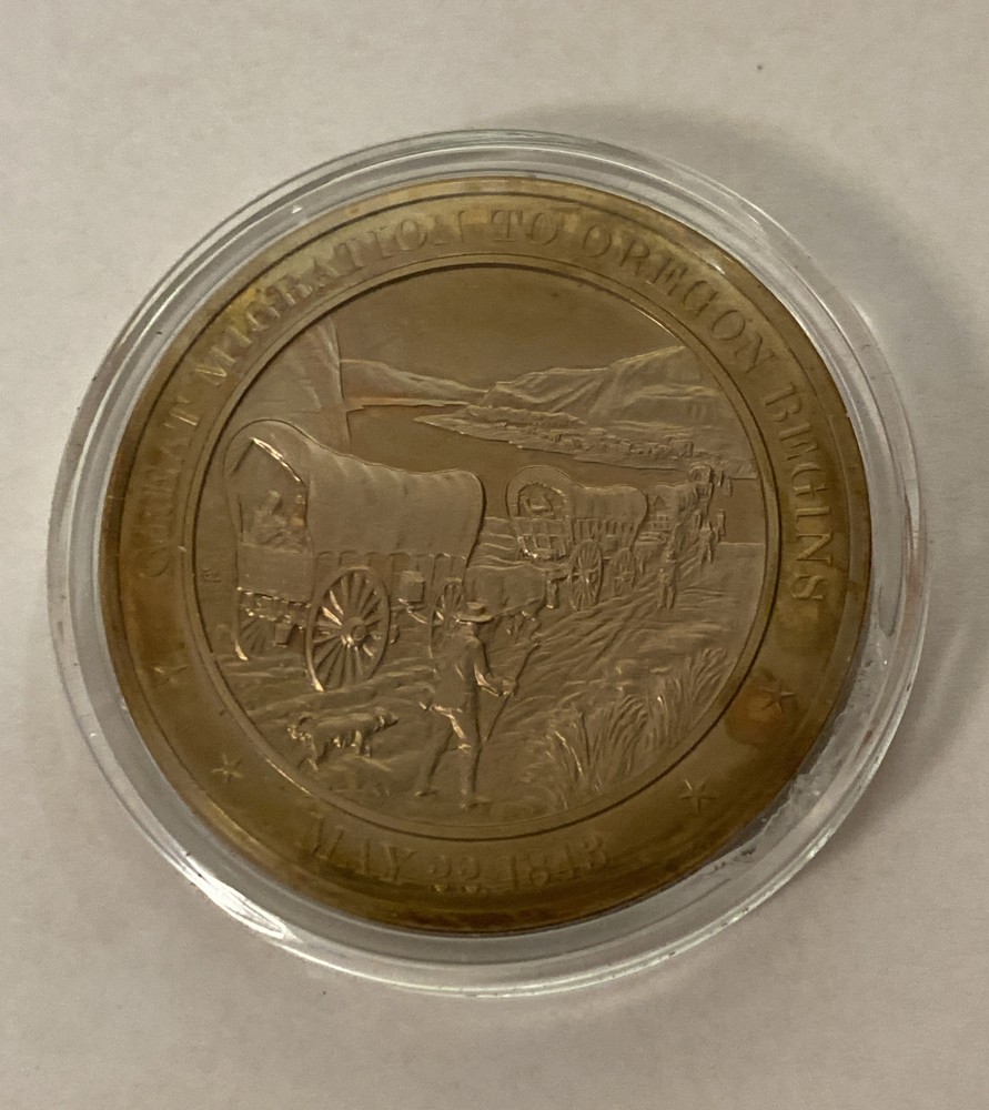1843 Great Migration to Oregon Begins Mint Solid Bronze Commemorative Coin