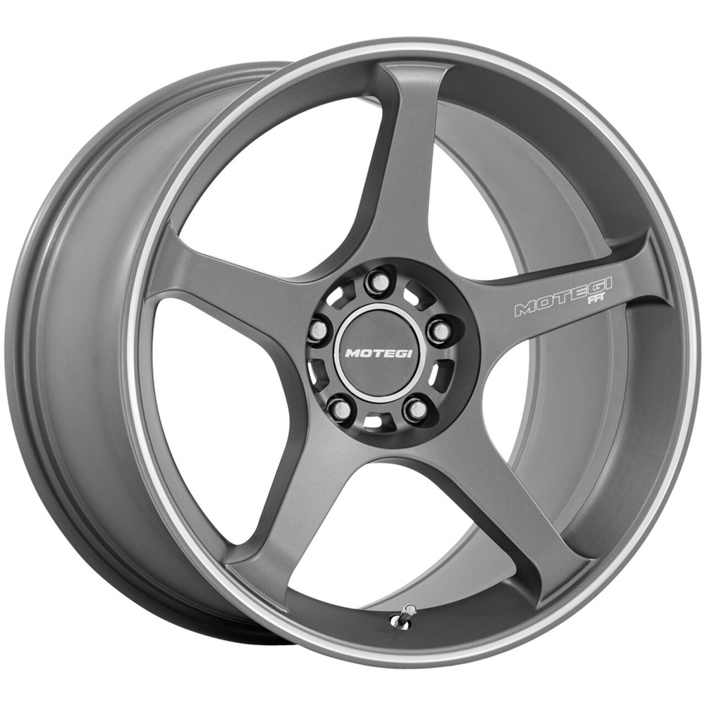 18x9.5 +15 Motegi MR159 Battle V 5x4.5 Gunzilla W/Machined Lip Wheels (Set of 4)