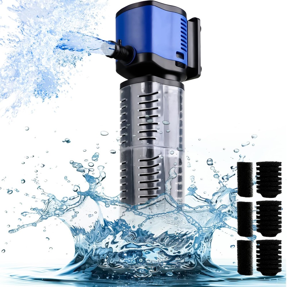 Aquarium Filter for 100-300 Gallons Tank, Powerful 660GPH Internal Fish Tank ...