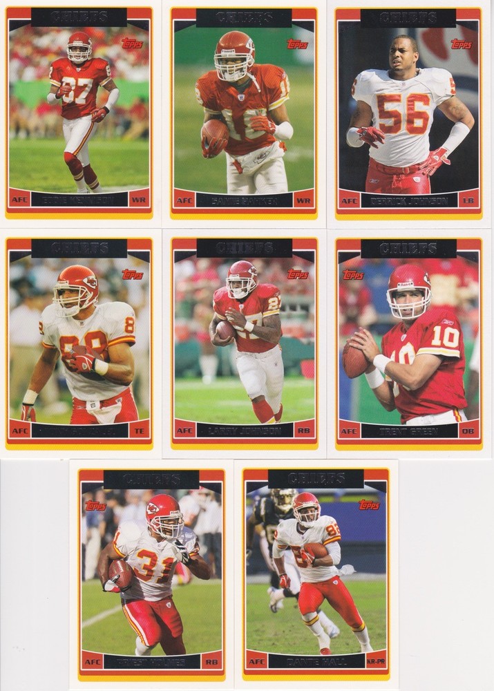 2006 Topps Football Complete Team Set Kansas City Chiefs (14) Tony Gonzalez