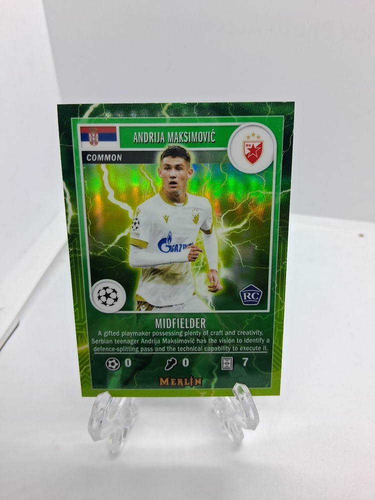 2024-25 Topps Merlin Andrija Maksimović MG-35 Rookie Red Star Belgrade