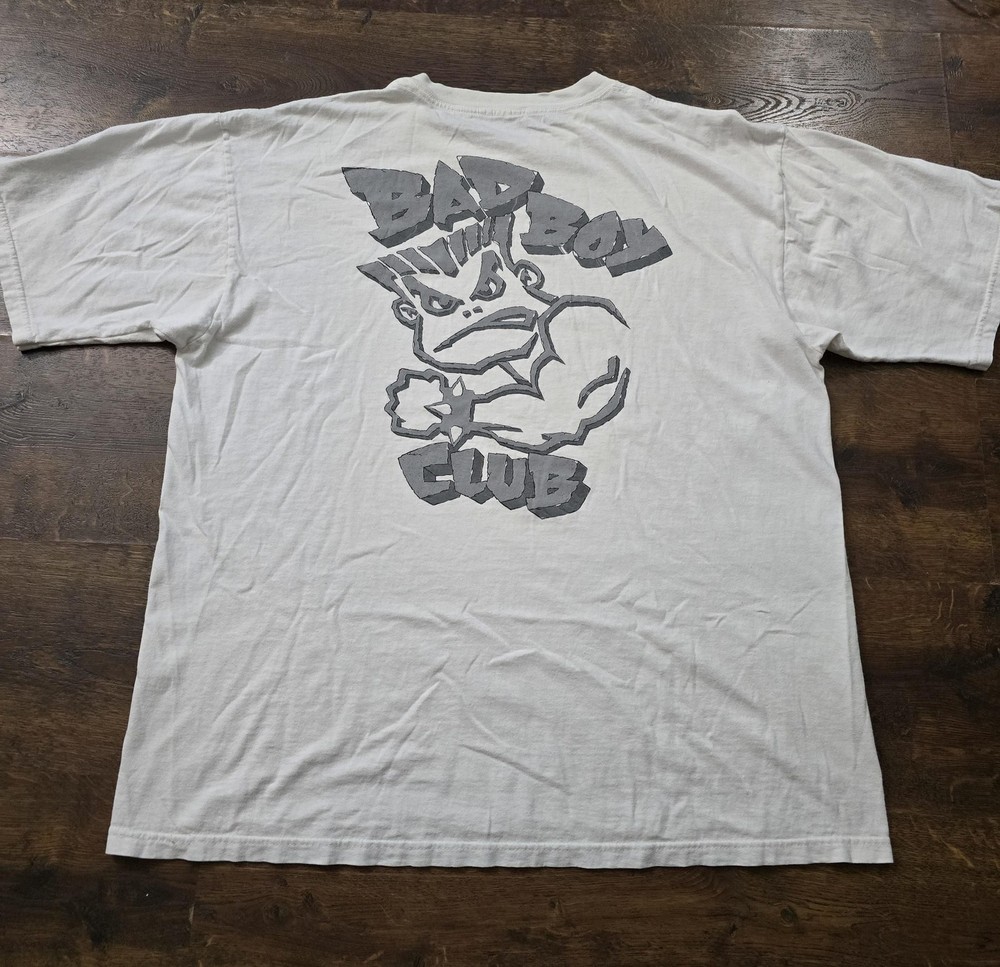 Vintage Bad Boy Club Shirt Mens XL White Graphic Tee 90s Streetwear T-Shirt